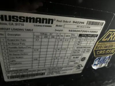 17-0129 Hussmann RIC-04 12 Foot Deli Island