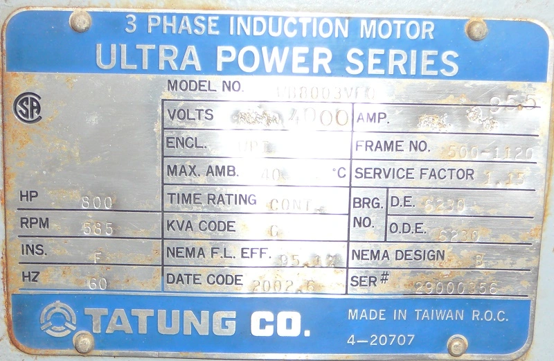 Used TATUNG _UNKNOWN_ A.C. Motors Colorado US | Rogers Equipment Sales #1273877