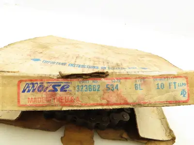 Morse BL534 Single Strand Leaf Chain 3x4 Lacing 5/8 Pitch BL-5 Series 10'