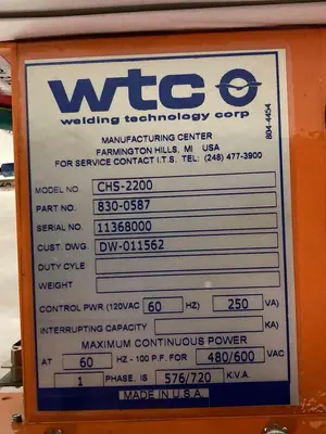 Used WTC CHS-2200 Miscellaneous Equipment (Electrical & Power) Ohio US | Surplus Asset Holdings #1568163