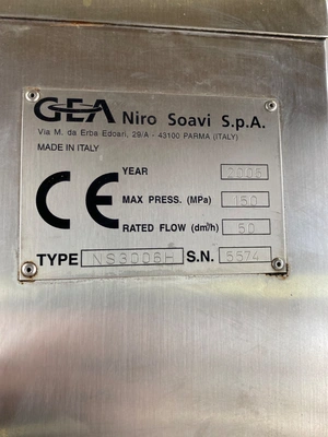 2005 GEA NIRO SOAVI NS3006H Homogénéisateur | Perry Equipment (5)