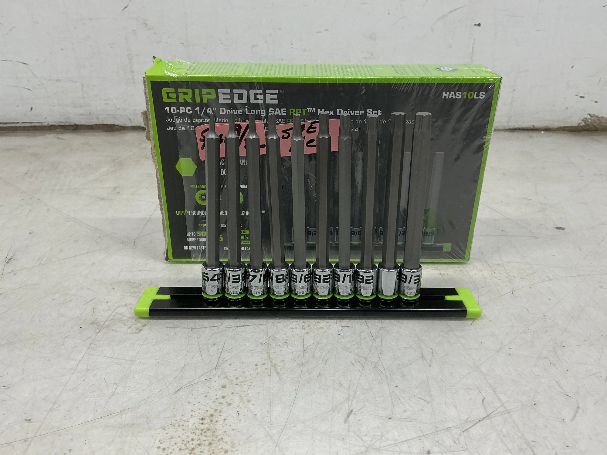 GripEdge Hex Bits - 5/64-9/32m long