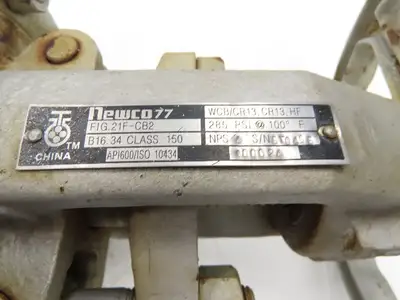 Newco 21F-CB2 4" Flanged Globe Valve 285psi Class 150 WCB 77 Rising Stem