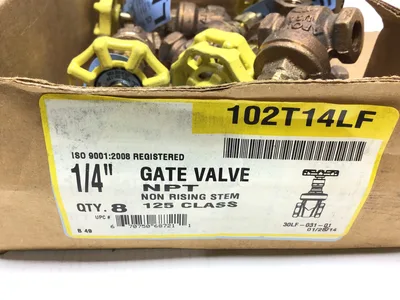 Apollo 1/4″ NPT Threaded Bronze Gate Valve, 102T LF Series 670750687211, Non Rising Stem
