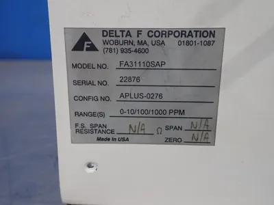 Used DELTA F FA31110SAP Analyzer Testers | HGR 24 #744151