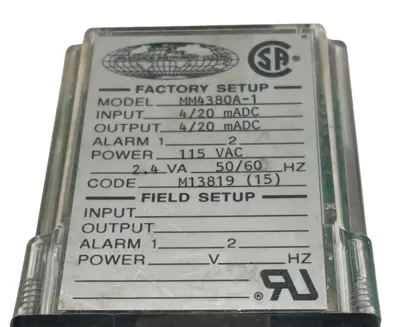 NEW WILKERSON INSTRUMENT MM4380V-1 TRANSMITTER 115VAC 50/60HZ MM4380A1