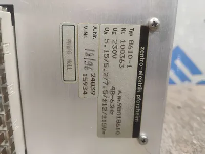 ZENTRO-ELEKTRIK PFORZHEIM 8610-1 Switching Mode Power Supplies | ESS Industrial Equipment Sales (6)