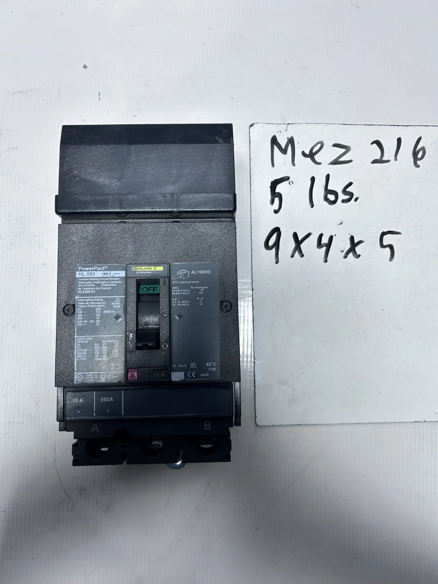 PowerPact HL060 HLA260 151