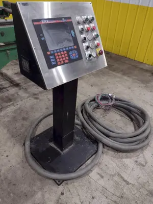 16 STAND X 4" x 36" WIDE R-PANEL ASC ROLLFORMER LINE WITH REEL & CUT OFF, BECK CONTROLS: STOCK #21176