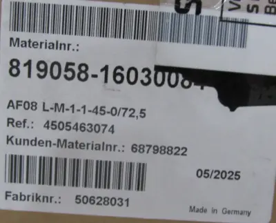 NEW DEMAG 68798822 PTO GEARBOX AF08 L-M-1-1-45-0/72