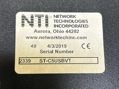 Used NTI ST-C5USBVT Misc Electrical & Power Parts Ohio US | Surplus Asset Holdings #1244100