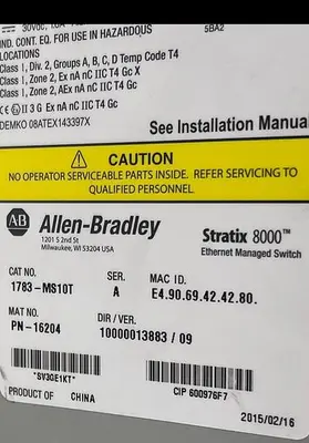 Used ALLEN-BRADLEY ALLEN-BRADLEY 1783-MS10T SER A Misc Electrical & Power Parts | ND Industrial Surplus #1214362