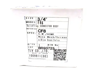 NEW TLV F46 CONNECTOR BODY 3/4