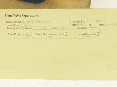 Conedrive HV30-9B Worm Gearbox 40:1 Reducer 44rpm 1.9Hp 1.5" Vertical Down Shaft