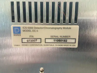 USED THERMO SCIENTIFIC DC-5 ION DETECTOR/CHROMATOGRAPHY SYSTEM MODULE