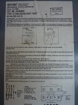 USED WESTINGHOUSE JHFN363C