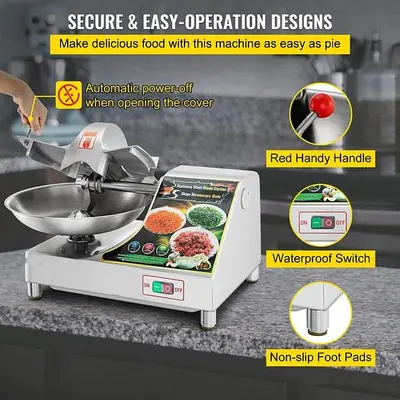 10 Litre multifuntional meat bowl cutter mixer