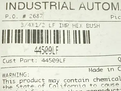 New | in-Stock Midland Industries Hex Bushing 3/4" MPT x 1/2" FPT LOT OF 4 Parts (Hydraulics and Pneumatics) Michigan US | Maverick Industrial Sales #1391002
