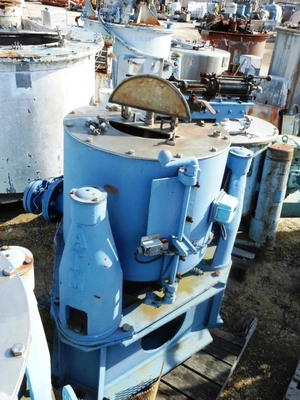 (2) ATM DeLaval 20 x 14 solid bowl basket centrifuges, SS.