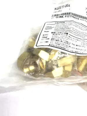 NEW SMC BRASS BULKHEAD UNION FITTING 3/8" OD TUBE