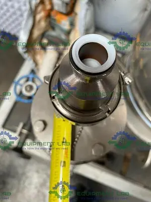 USED MECO VERTICAL SHELL & STRAIGHT TUBE HEAT EXCHANGER 125 PSIG W/ SS FRAME & GAUGES