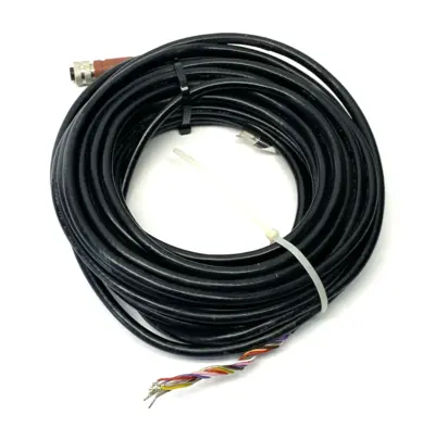 USED STI SINGLE ENDED CABLE M12 FEMALE 8-PIN TO OPEN LEADS 10M