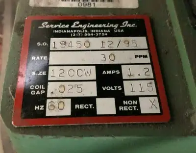 Used Service Engineering 12CCW Feeder Bowl Vibratory Bowl Feeder Michigan US | Maverick Industrial Sales #1468070