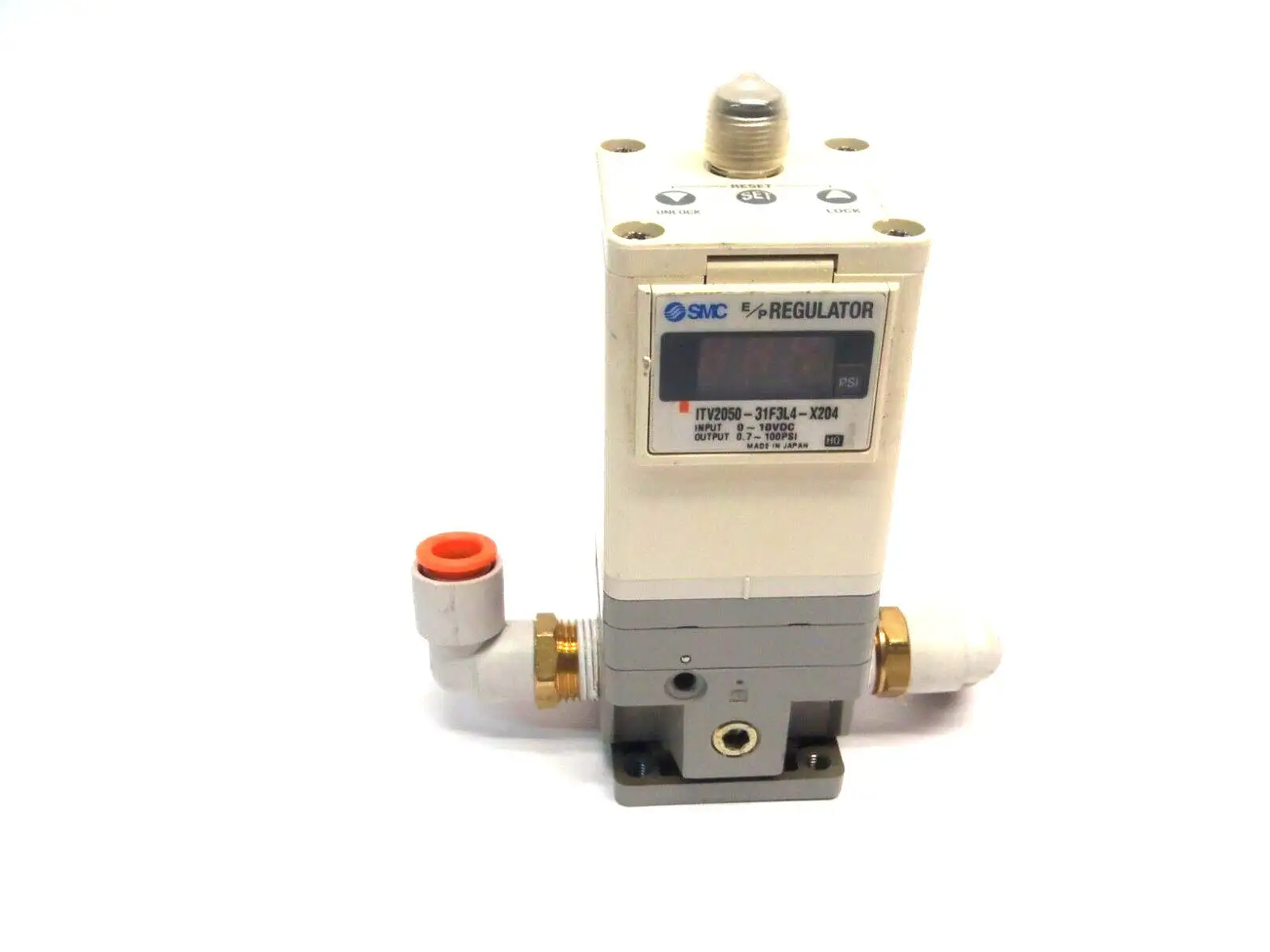 USED SMC ELECTRO PNEUMATIC REGULATOR 0~10VDC 0.7~100PSI
