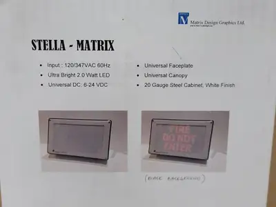 Stella Emergency LED Fire Do Not Enter Warning Sign 120/347V
