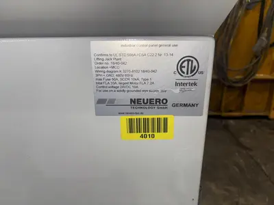 (4) 20 TON (160,000 LBS TOTAL) RAILWAY / NEUERO HEAVY DUTY MOBILE VERTICAL LIFT JACKS: YOBRO #23870