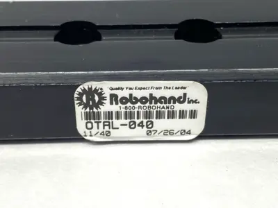 USED DESTACO ROBOHAND PNEUMATIC TELESCOPING LINEAR BASE 13"