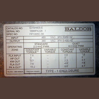 Baldor 5 HP VFD