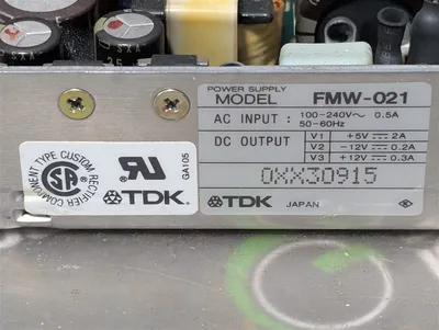 TDK FMW-021 Power Supply Module +5/-12/+12VDC 3EA00B074 Used