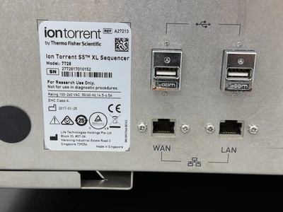 Used Thermo Fisher 4484178 (Ion Chef) / A27213 (Ion S5 XL) DNA Sequencers Missouri US | BioLabTek #1356085