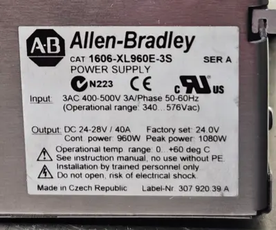 Allen Bradley 1606-XL960E-3S Power Supply (BIN544)