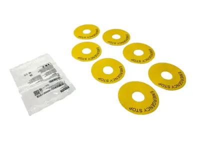 New | in-Stock Siemens E-Stop Backing Plate Self-Adhesive 23mm ID LOT OF 7 Switch Parts Michigan US | Maverick Industrial Sales #1390981