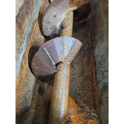 Used 12" Dia. X 17' Long Industrial Carbon Steel Screw Auger Conveyor