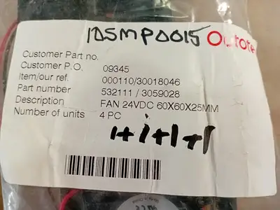 COSTECH 24 VDC Fan 60x60x25mm, 532111, 3059028, D06A05HWB