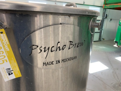 Used PSYCHO BREW DIRECT-FLAME BREW KETTLE/ MASH TUN 3.5BBL Brewing Equipment Michigan US | Miedema Asset Management Group #1580122