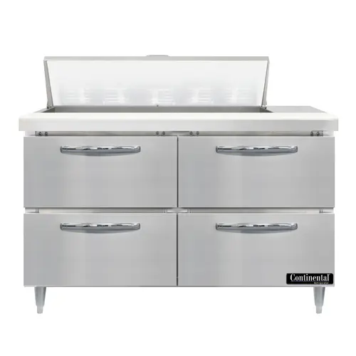Continental D48N10-D 48" Designer Line Sandwich/salad Prep Table W/ Refrigerated Base, 115v