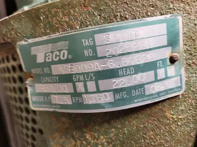Used TACO KS6009A-6.80E2B Parts (Hydraulics and Pneumatics) British Columbia CA | Lenmark #418056