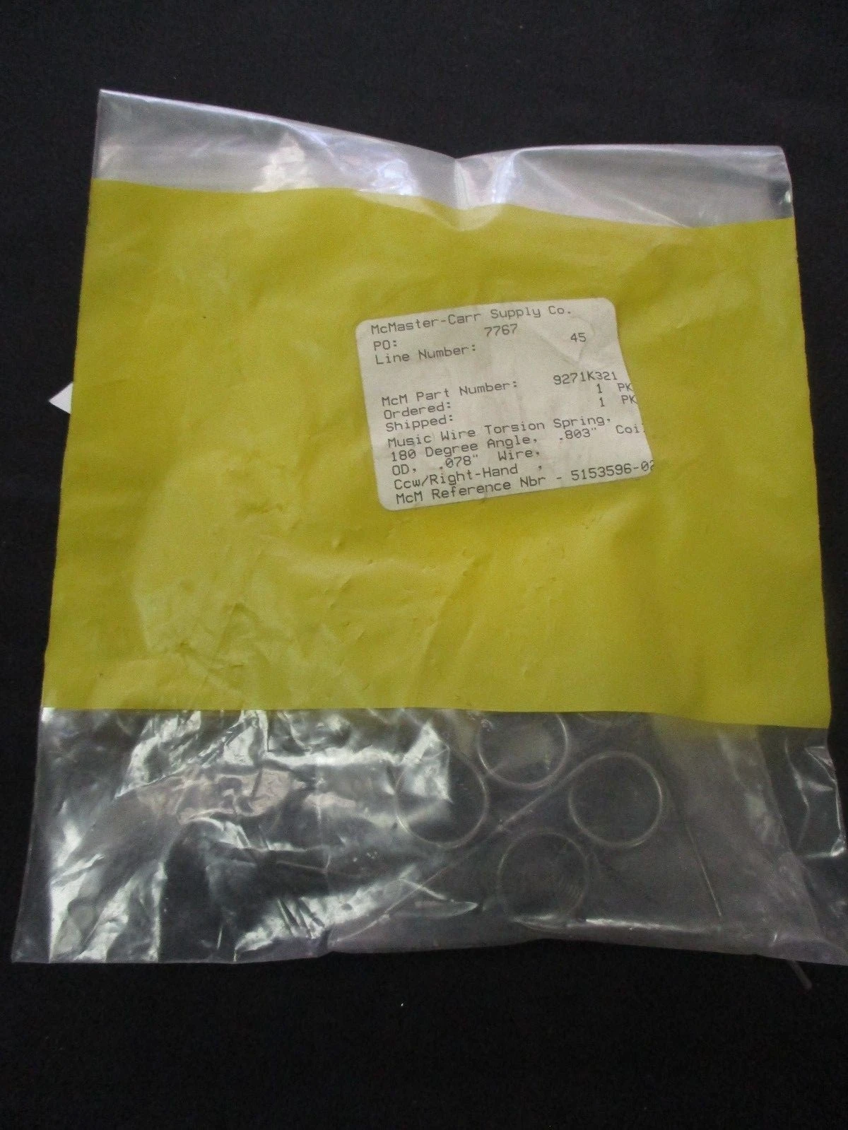 NEW McMaster Supply Co 9271K321