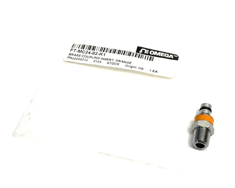 New | in-Stock OMEGA CHROME-PLATED BRASS QUICK COUPLING INSERT, ORANGE, 1/8" NPT Valves/Fittings | Maverick Industrial Sales #1100111