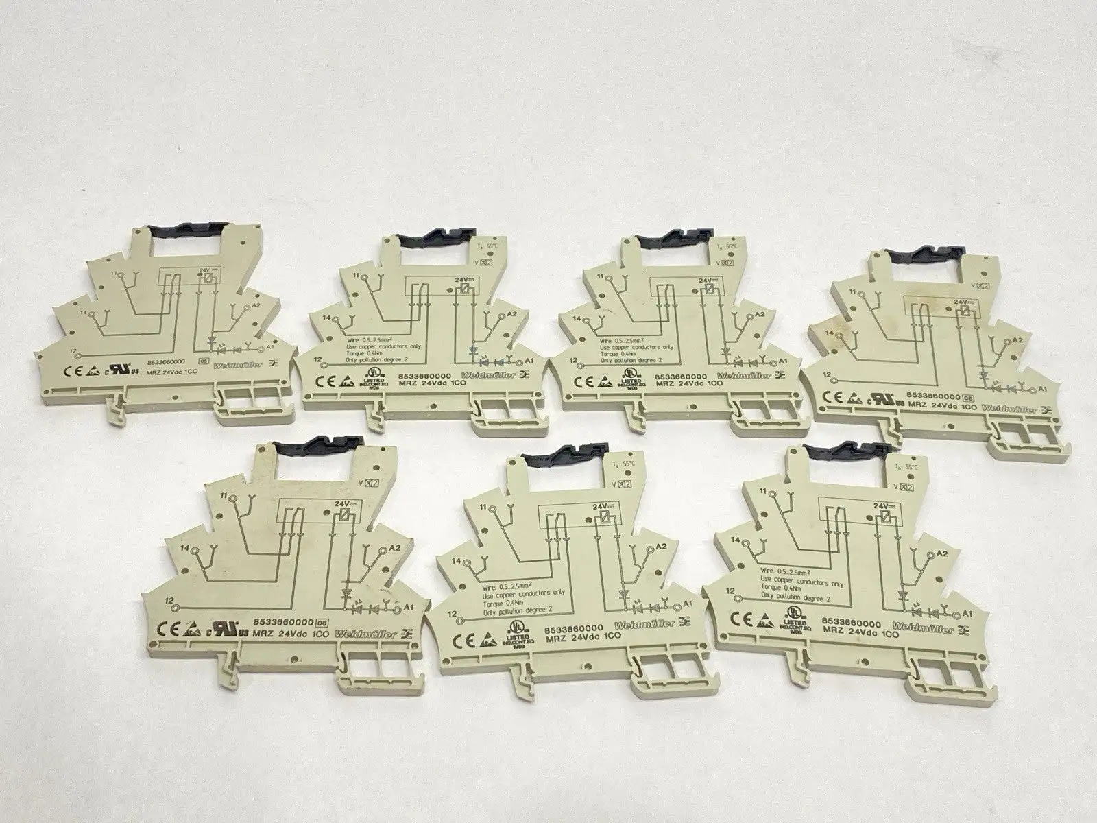 Used Weidmuller Relay Base 8533660000 LOT OF 7 Misc Electrical & Power Parts Michigan US | Maverick Industrial Sales #1395563