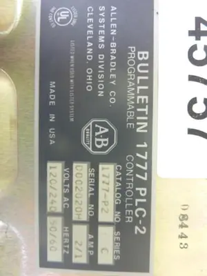 USED ALLEN BRADLEY 1777-P2 SER C
