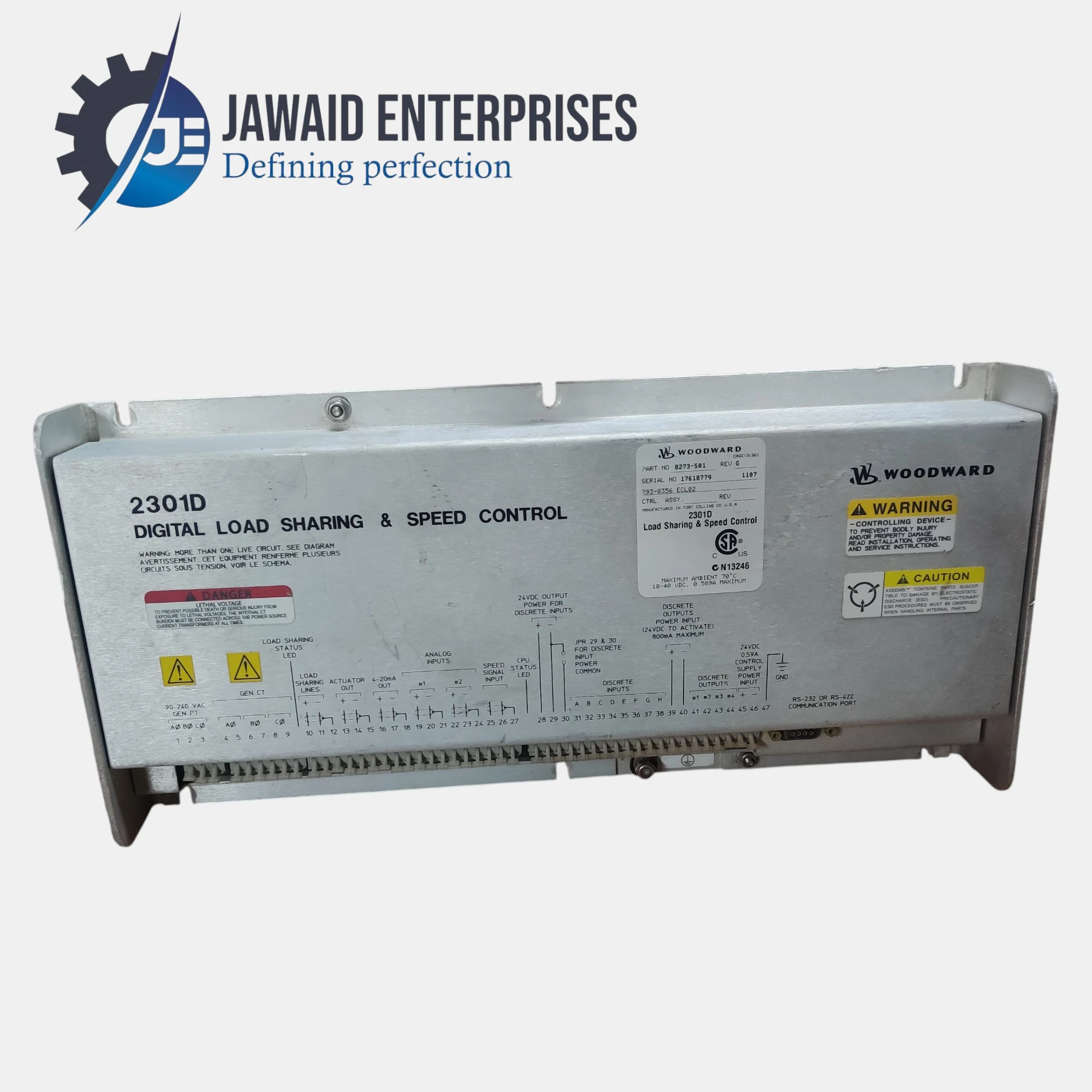 Woodward Part 8273-501 2301D series provide load sharing and speed control of generators