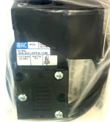 NEW MAC VALVES 45A-AA1-DFFA-1CM SOLENOID VALVE 45AAA1DFFA1CM