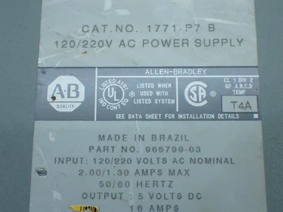 Used ALLENBRADLEY 1771P7 PLC Power Supplies Ohio US | HGR 24 #1095202