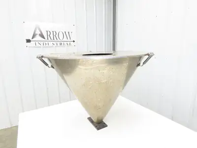 Stainless Vacuum Receiver Loader 30" Cone Hopper 26 Gal Injection Molding
