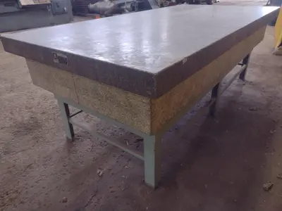 8' X 4' X 14" MITCHELL PRECISION LAYOUT INSPECTION GRANITE TABLE: STOCK #23805